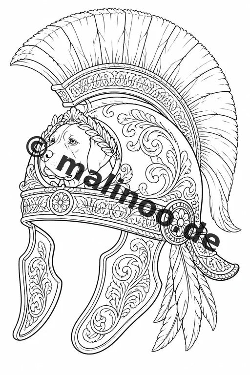 Römische Götter Malbuch 50 Ausmalbilder PDF Download digital – Vorschaubild 3