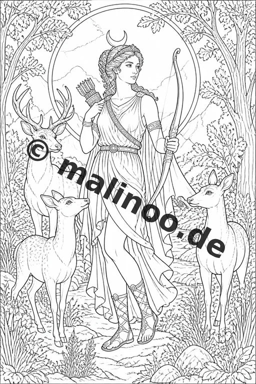 Römische Götter Malbuch 50 Ausmalbilder PDF Download digital – Vorschaubild 5