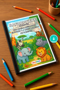 Safari-Tiere Malbuch 100 Ausmalbilder PDF Download – Mockup-Ansicht
