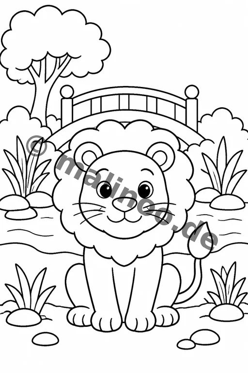 Safari-Tiere Malbuch 20 Ausmalbilder PDF Download – Vorschaubild 5