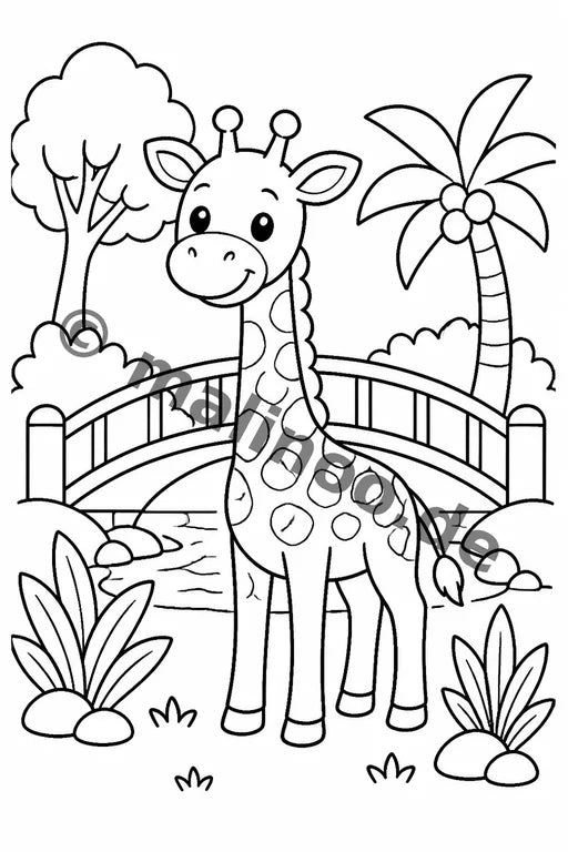 Safari-Tiere Malbuch 20 Ausmalbilder PDF Download – Vorschaubild 5