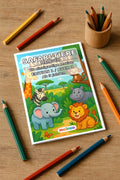 Safari-Tiere Malbuch 20 Ausmalbilder gedruckt+gebunden – Mockup-Ansicht