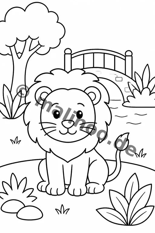 Safari-Tiere Malbuch 50 Ausmalbilder PDF Download – Vorschaubild 5