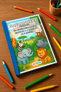 Safari-Tiere Malbuch 50 Ausmalbilder gedruckt+gebunden – Mockup-Ansicht