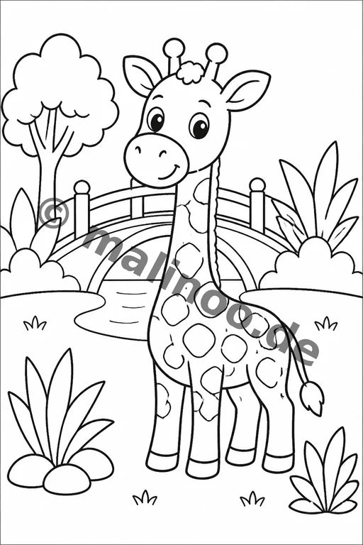 Safari-Tiere Malbuch 50 Ausmalbilder gedruckt+lose – Vorschaubild 5