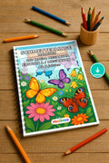 Schmetterlinge Malbuch 100 Ausmalbilder PDF Download digital – Mockup-Ansicht