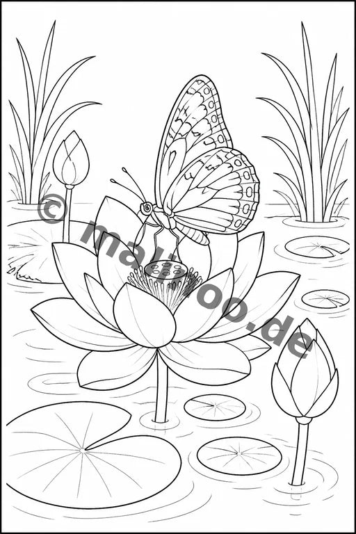 Schmetterlinge Malbuch 100 Ausmalbilder PDF Download – Vorschaubild 3