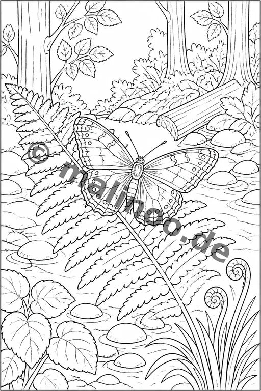 Schmetterlinge Malbuch 100 Ausmalbilder PDF Download – Vorschaubild 5