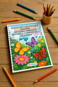 Schmetterlinge Malbuch 100 Ausmalbilder gedruckt und gebunden – Mockup-Ansicht