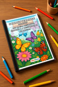 Schmetterlinge Malbuch 100 Ausmalbilder gedruckt+gebunden – Mockup-Ansicht