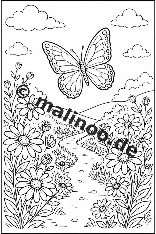 Schmetterlinge Malbuch 100 Ausmalbilder gedruckt und gebunden – Vorschaubild 8