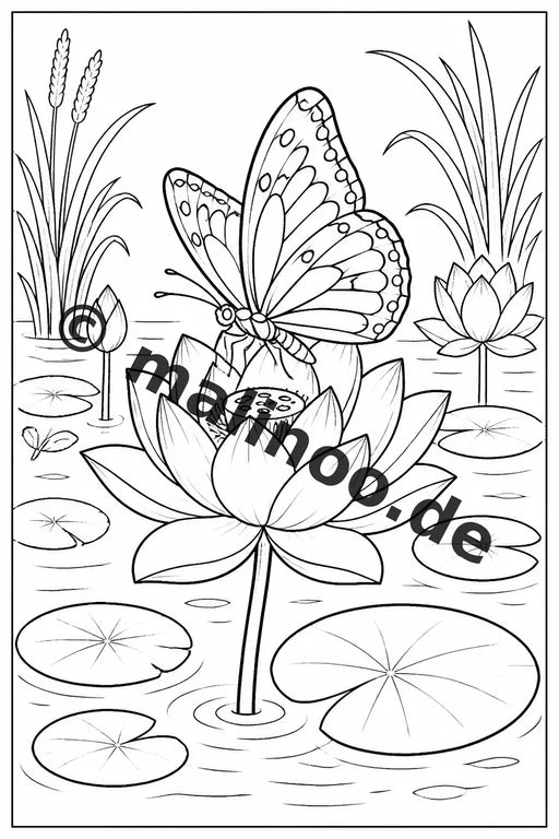 Schmetterlinge Malbuch 100 Ausmalbilder gedruckt, ungebunden – Vorschaubild 2
