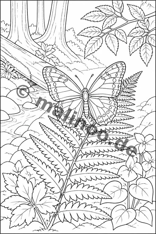 Schmetterlinge Malbuch 100 Ausmalbilder gedruckt+lose – Vorschaubild 5
