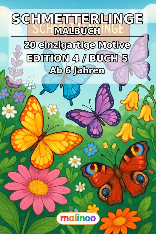 Schmetterlinge Malbuch 20 Ausmalbilder PDF Download – Cover