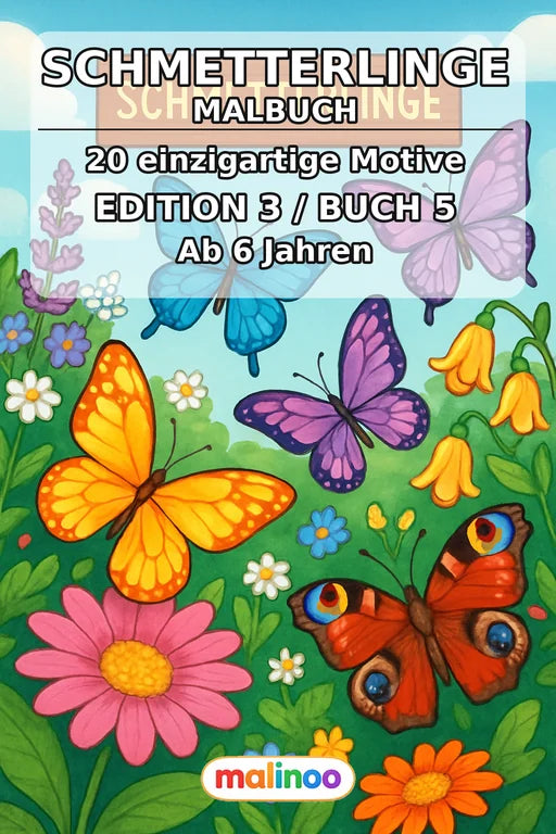 Schmetterlinge Malbuch 20 Ausmalbilder PDF Download – Cover