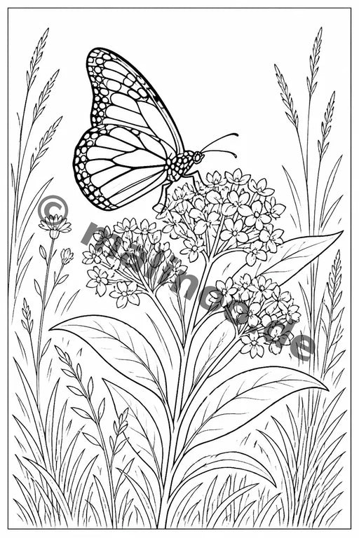 Schmetterlinge Malbuch 20 Ausmalbilder PDF Download – Vorschaubild 1