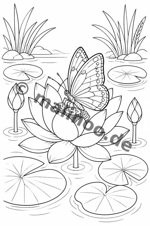Schmetterlinge Malbuch 20 Ausmalbilder PDF Download – Vorschaubild 3
