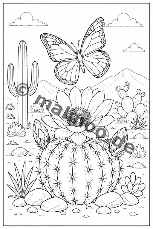 Schmetterlinge Malbuch 20 Ausmalbilder PDF Download – Vorschaubild 4