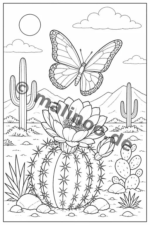 Schmetterlinge Malbuch 20 Ausmalbilder PDF Download – Vorschaubild 4