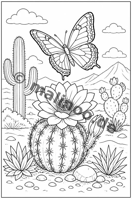Schmetterlinge Malbuch 20 Ausmalbilder PDF Download – Vorschaubild 4