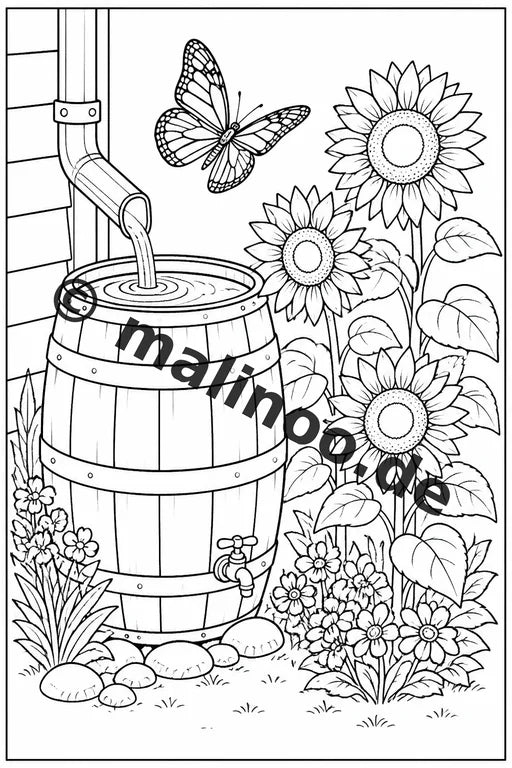 Schmetterlinge Malbuch 20 Ausmalbilder PDF Download digital – Vorschaubild 5