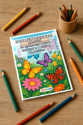 Schmetterlinge Malbuch 20 Ausmalbilder gedruckt+gebunden – Mockup-Ansicht
