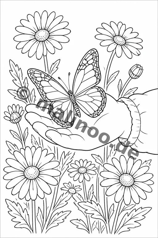 Schmetterlinge Malbuch 20 Ausmalbilder gedruckt+gebunden – Vorschaubild 2