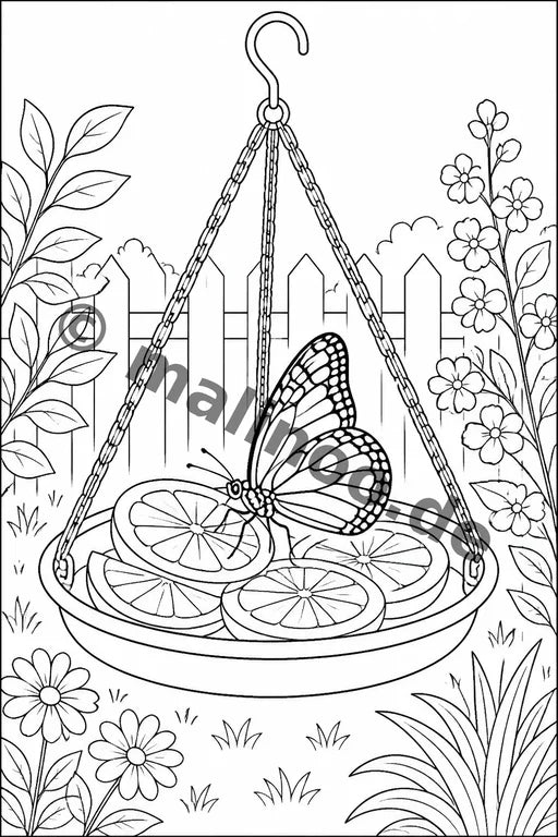 Schmetterlinge Malbuch 20 Ausmalbilder gedruckt+gebunden – Vorschaubild 8