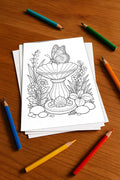 Schmetterlinge Malbuch 20 Ausmalbilder gedruckt+lose – Mockup-Ansicht