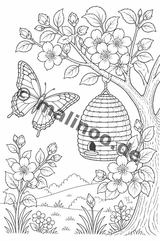Schmetterlinge Malbuch 20 Ausmalbilder gedruckt+lose – Vorschaubild 10