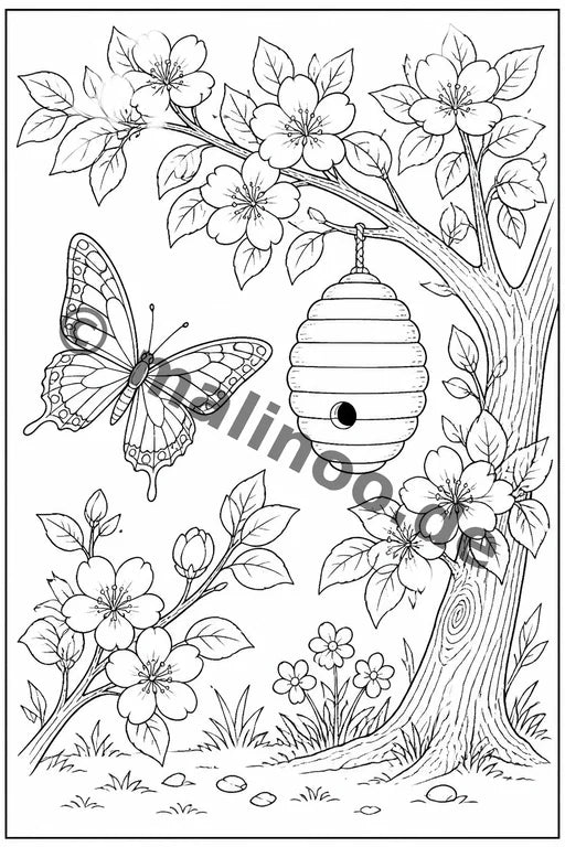 Schmetterlinge Malbuch 20 Ausmalbilder gedruckt+lose – Vorschaubild 10