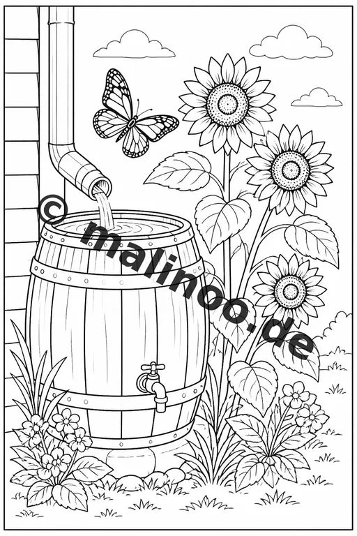 Schmetterlinge Malbuch 20 Ausmalbilder gedruckt, ungebunden – Vorschaubild 5