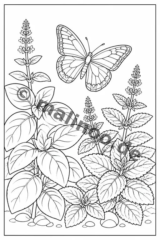 Schmetterlinge Malbuch 20 Ausmalbilder gedruckt+lose – Vorschaubild 6