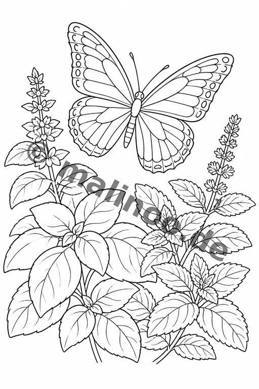 Schmetterlinge Malbuch 20 Ausmalbilder gedruckt+lose – Vorschaubild 6
