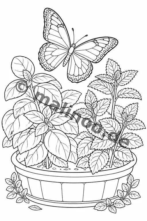 Schmetterlinge Malbuch 20 Ausmalbilder gedruckt+lose – Vorschaubild 6