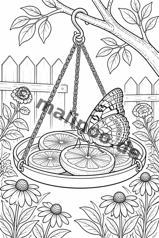 Schmetterlinge Malbuch 20 Ausmalbilder gedruckt+lose – Vorschaubild 8