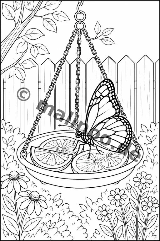 Schmetterlinge Malbuch 20 Ausmalbilder gedruckt+lose – Vorschaubild 8
