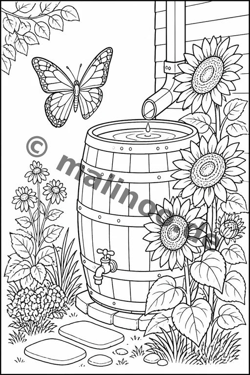 Schmetterlinge Malbuch 20 Ausmalbilder gedruckt+lose – Vorschaubild 9