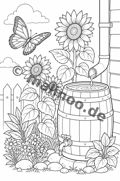 Schmetterlinge Malbuch 20 Ausmalbilder gedruckt+lose – Vorschaubild 9