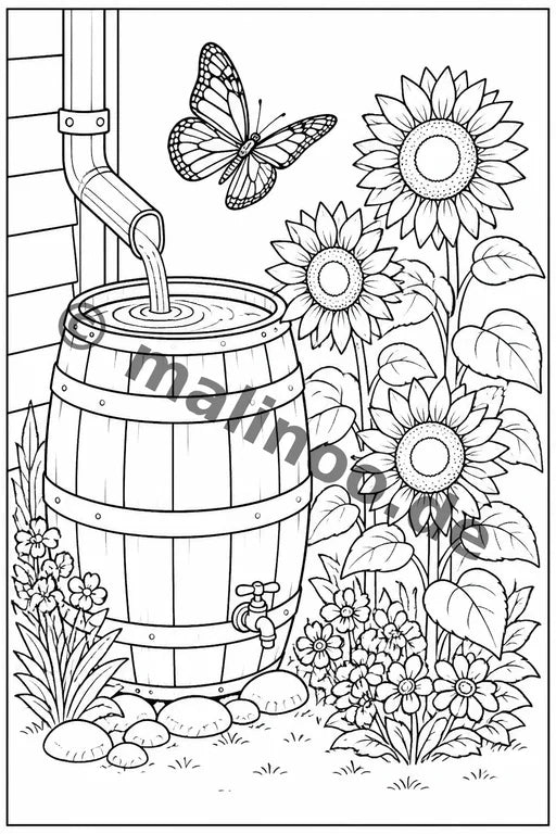 Schmetterlinge Malbuch 20 Ausmalbilder gedruckt+lose – Vorschaubild 9
