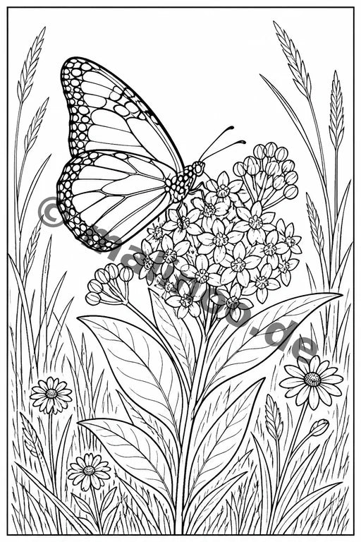 Schmetterlinge Malbuch 50 Ausmalbilder PDF Download – Vorschaubild 1