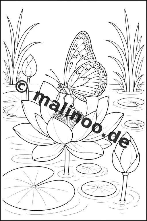 Schmetterlinge Malbuch 50 Ausmalbilder PDF Download digital – Vorschaubild 2