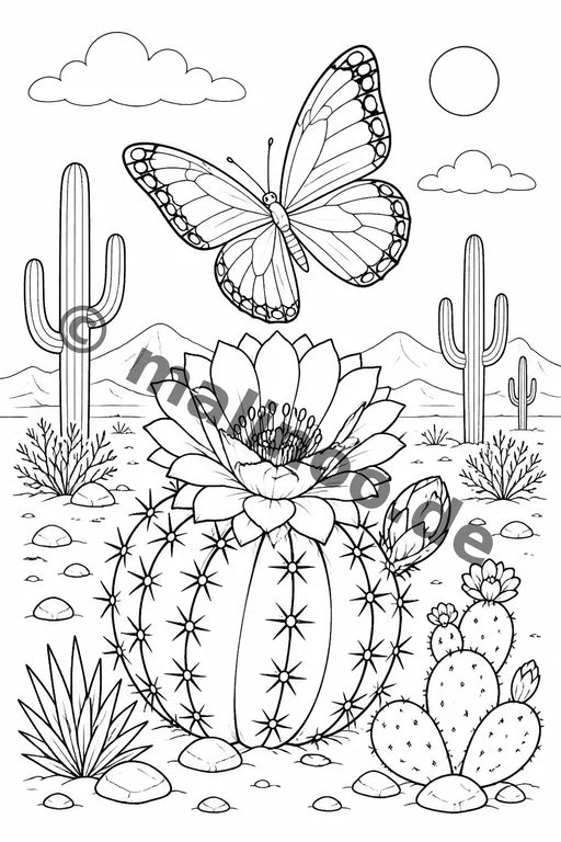 Schmetterlinge Malbuch 50 Ausmalbilder PDF Download – Vorschaubild 4