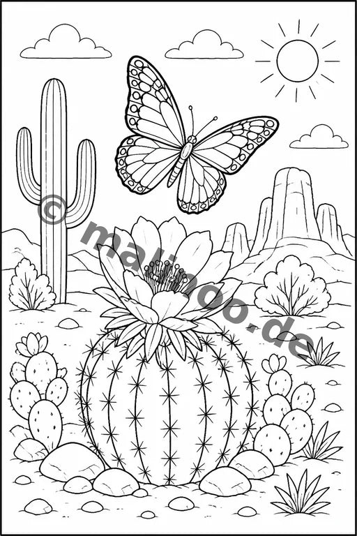 Schmetterlinge Malbuch 50 Ausmalbilder PDF Download – Vorschaubild 4