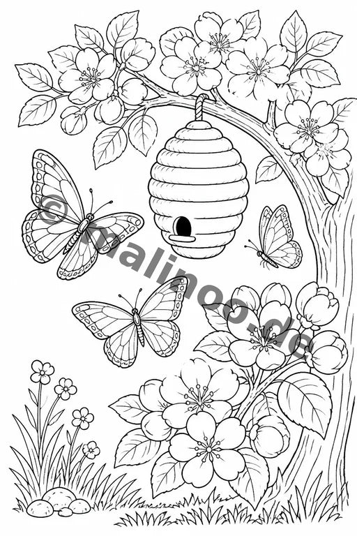 Schmetterlinge Malbuch 50 Ausmalbilder gedruckt+gebunden – Vorschaubild 10
