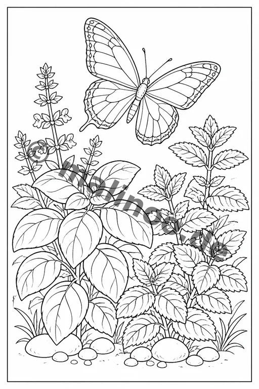 Schmetterlinge Malbuch 50 Ausmalbilder gedruckt+gebunden – Vorschaubild 6
