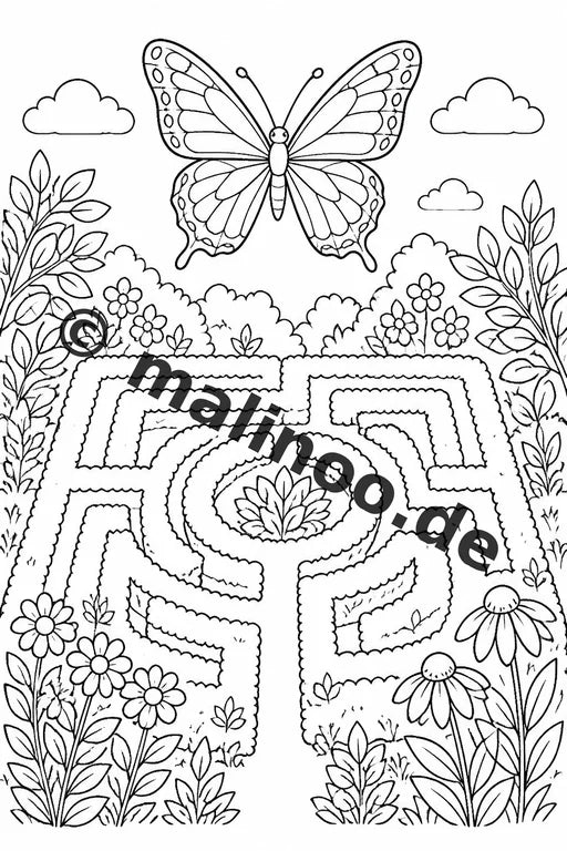 Schmetterlinge Malbuch 50 Ausmalbilder gedruckt und gebunden – Vorschaubild 6