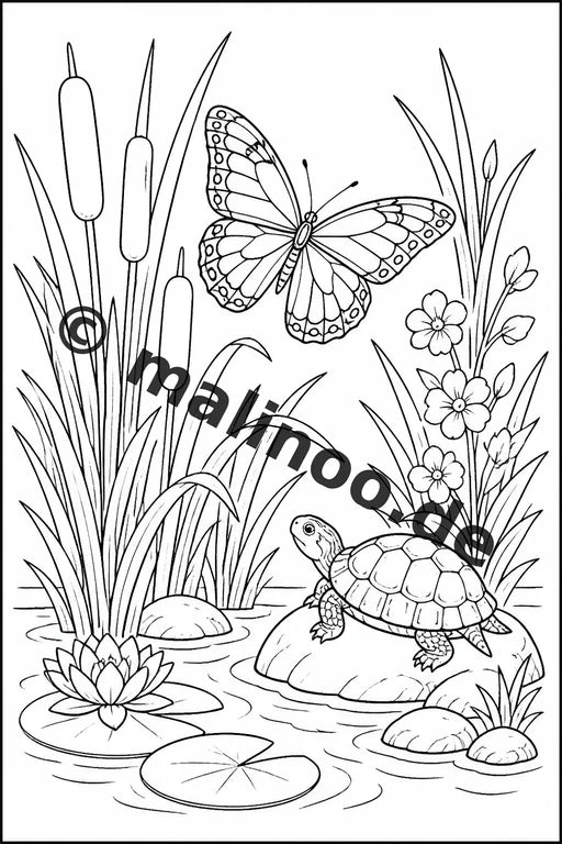 Schmetterlinge Malbuch 50 Ausmalbilder gedruckt und gebunden – Vorschaubild 7