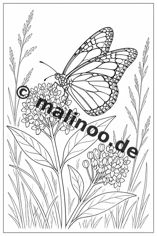 Schmetterlinge Malbuch 50 Ausmalbilder gedruckt, ungebunden – Vorschaubild 1