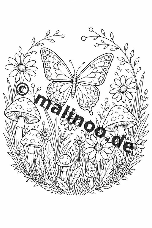 Schmetterlinge Malbuch 50 Ausmalbilder gedruckt, ungebunden – Vorschaubild 9